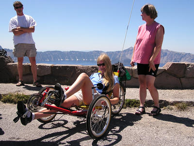 Me in a recumbent! I think this qualifies under the 'dream on' category