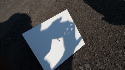 Pinhole camera images made with fingers