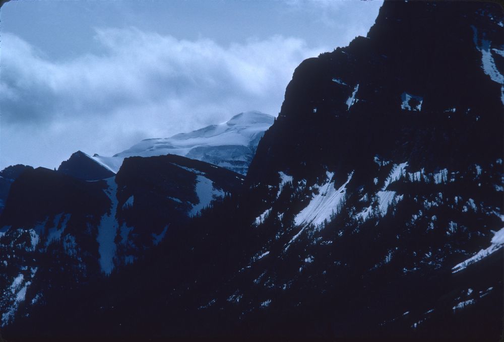 Glacier while approaching Lake Louise