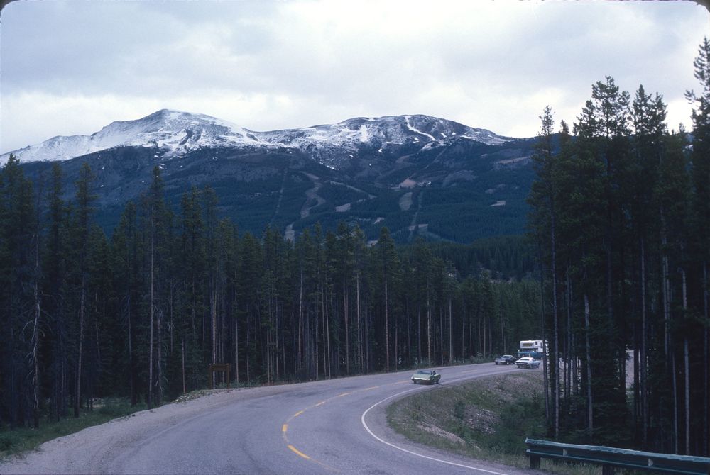 Ski area with last night's snow