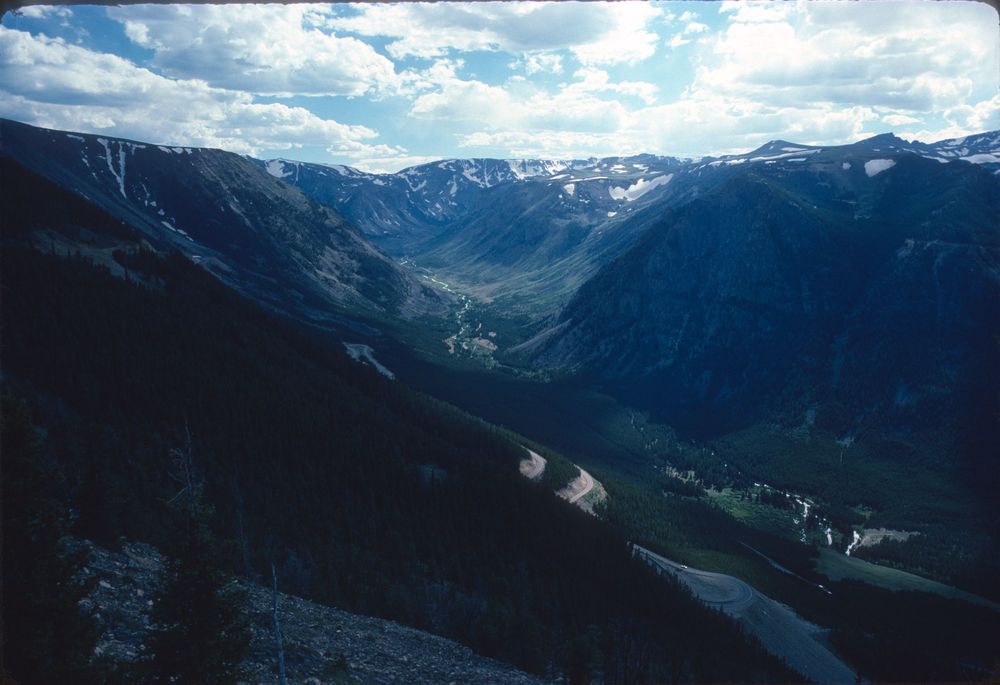 Eastern switchbacks from Beartooth Pass